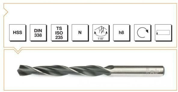 Mte Hss Dın 338 3,7 Mm Haddeli Matkap Ucu ürün görseli 1