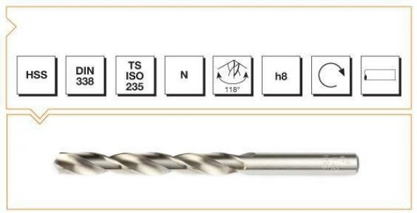 Mte Hss Dın 338 13,5mm Taşlanmış Mm Matkap Ucu ürün görseli 1