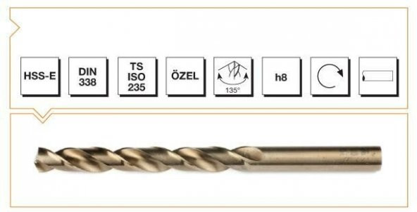 Mte Hss Dın 338 5 Mm Altın Seri Matkap Ucu ürün görseli 1