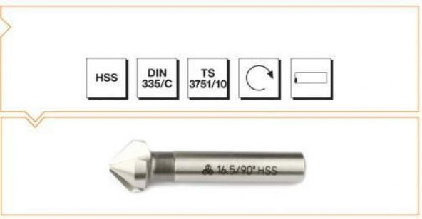 Mte Hss Dın 335/c Havşa Freze 8,3 Mm ürün görseli 1
