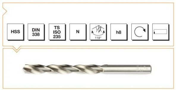 Mte Hss Dın 338 20 Mm Taşlanmış Matkap Ucu ürün görseli 1