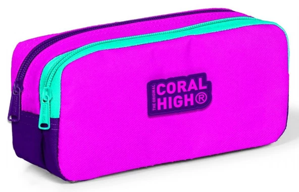 Coral High Pembe Mor Üçlü Okul Çanta Seti - Resim 5