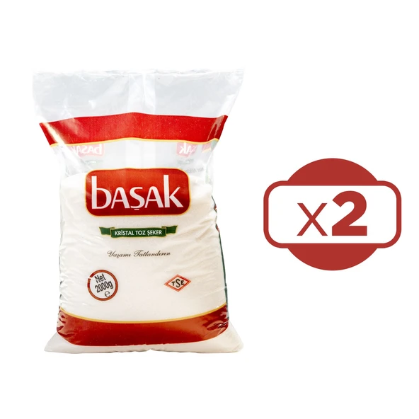 Başak Toz Şeker 2 Kg x 2 Adet ürün görseli 1