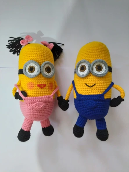 Aşık Minyonlar Amigurumi Organik Oyuncak ürün görseli 1
