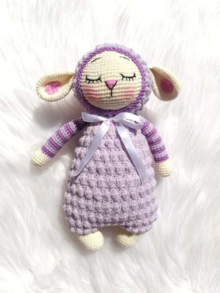 Uyku Arkadaşı Kuzu Amigurumi Organik Oyuncak ürün görseli 1