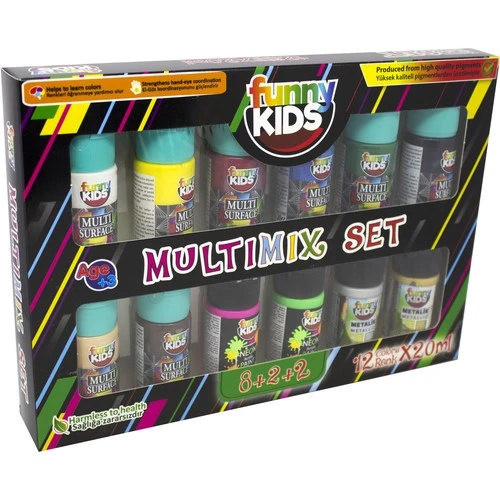 Rich Funny Kids 8+2+2 Multimix Set 12 Renk X 20 Ml ürün görseli 1