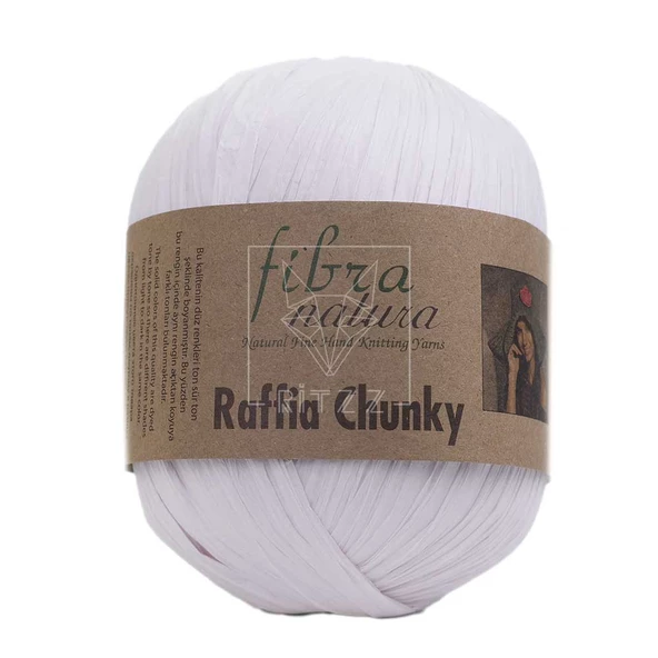Fibra Natura Raffia Chunky 114-01 Beyaz ürün görseli 1
