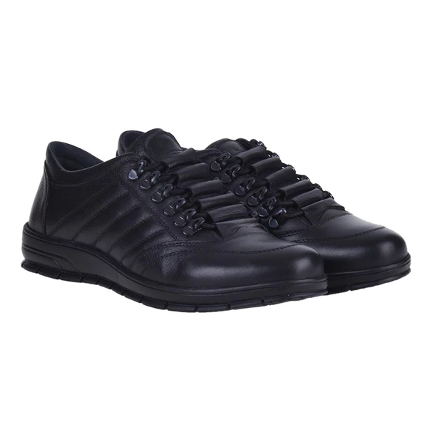 Berenni M197 Siyah %100 Deri Erkek Sneakers Spor Ayakkabı ürün görseli 1