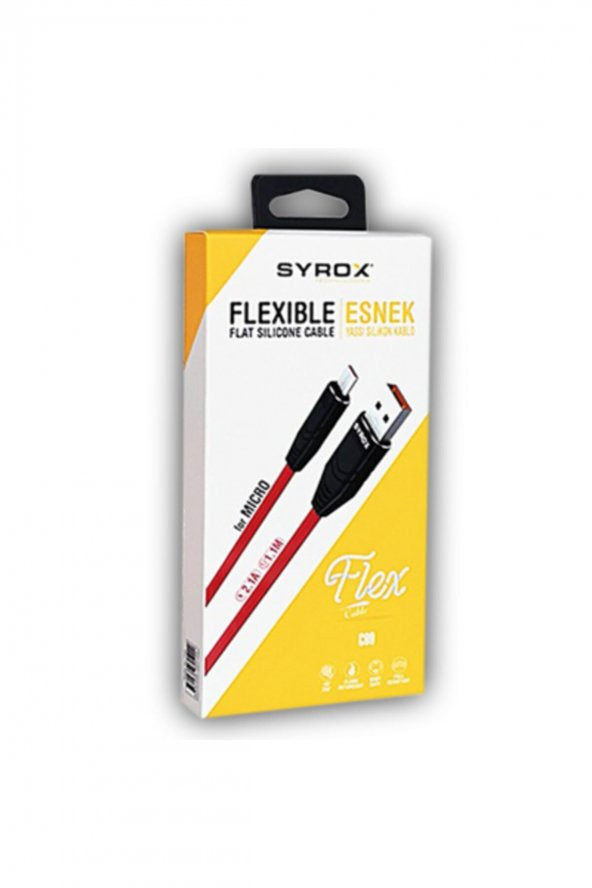 Syx-c105 Iphone Yassı Silikon Kablo Siyah Beyaz ürün görseli 1