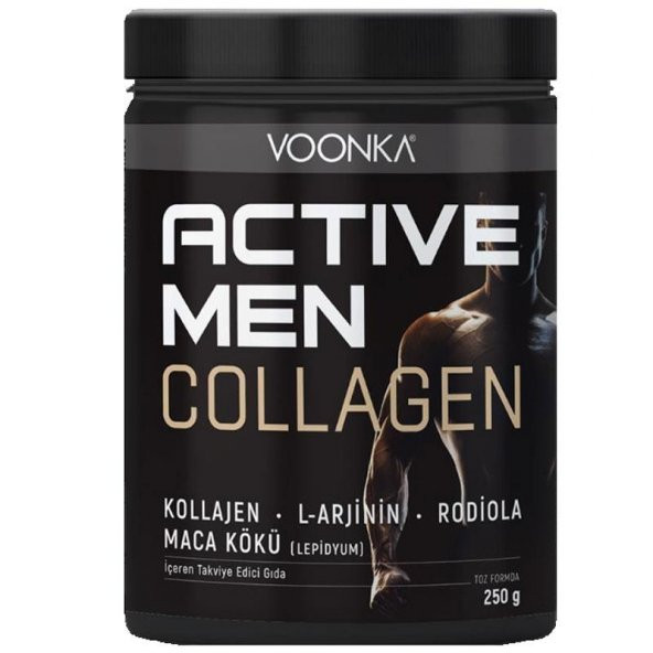 Voonka Collagen Active Men Toz Yeşil Elma 250 gr ürün görseli 1