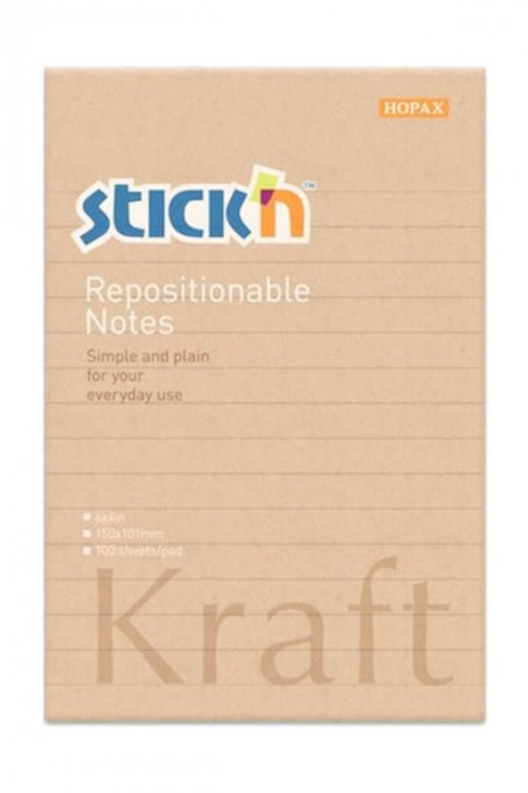 Gıpta Stıckn 150*101 Kraft Notes Çizgili 100 Yp ürün görseli 1