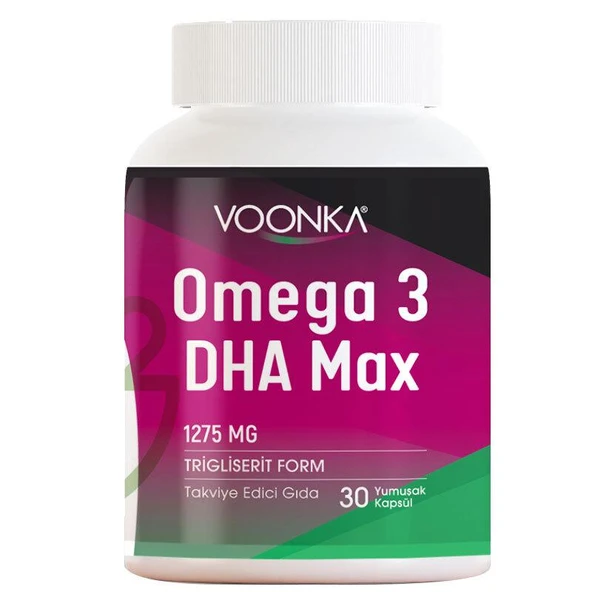 Voonka Omega 3 DHA Max Takviye Edici Gıda 30 Yumuşak Kapsül ürün görseli 1