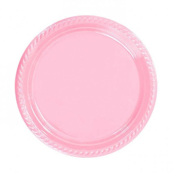 Pembe Plastik Tabak 22 cm ürün görseli 1