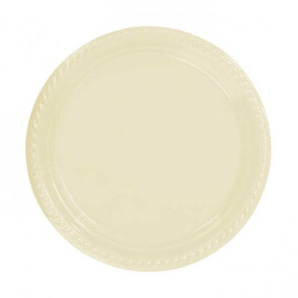 Krem Plastik Tabak 22 cm ürün görseli 1