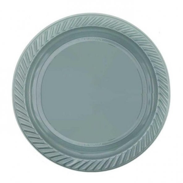 Gümüş Plastik Tabak 22 cm ürün görseli 1