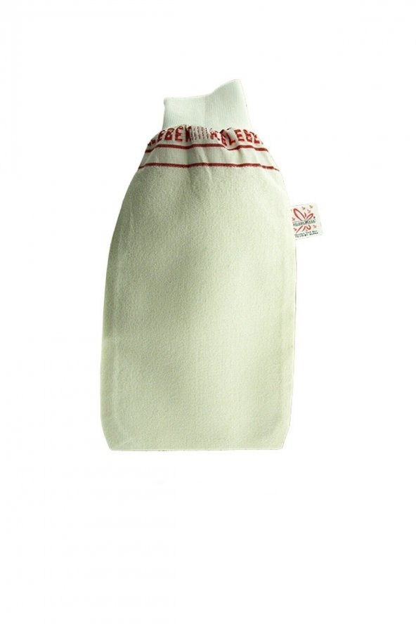 Kelebek Kese Kalın Beyaz Banyo Hamam Kesesi Lastikli 6 Adet 25X15 Cm ürün görseli 1