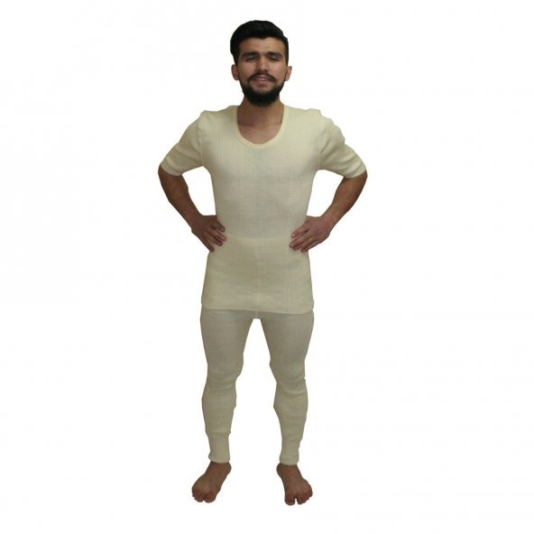 Örgü Kolsuz Takım Krem İçlik Kışlık İçlikAsker İçlik ürün görseli 1
