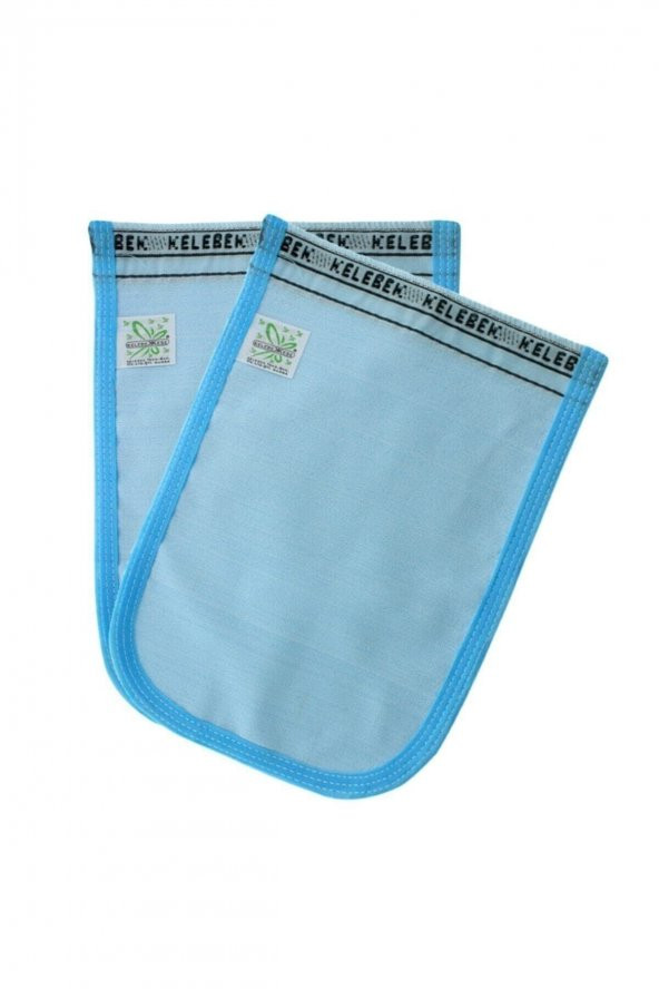 Kelebek Kese Hamam Banyo Kesesi Standart Mavi 25X17 Cm ürün görseli 1