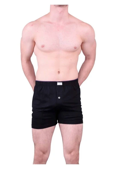 Erkek Siyah Havlu Bel Boxer 6 Adet Paket Jiber 127 ürün görseli 1