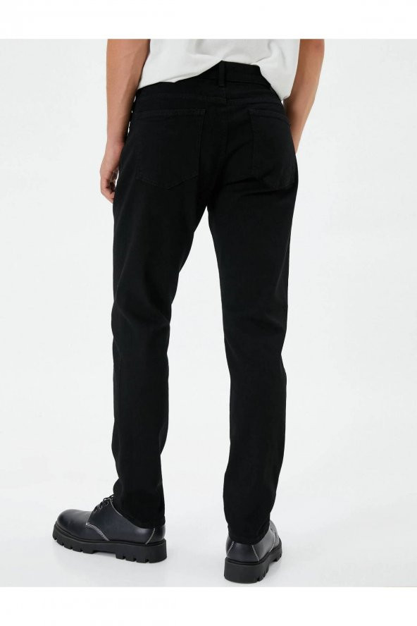 4WAM40031ND Koton Erkek Slim BRAD Jean Pantolon SİYAH ürün görseli 1