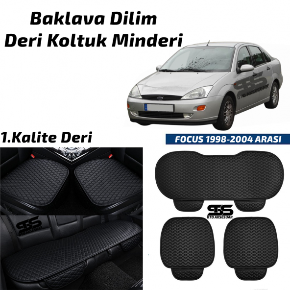Ford FOCUS 1 1998–2004 Arası Siyah Deri Oto Koltuk Minderi ürün görseli 1