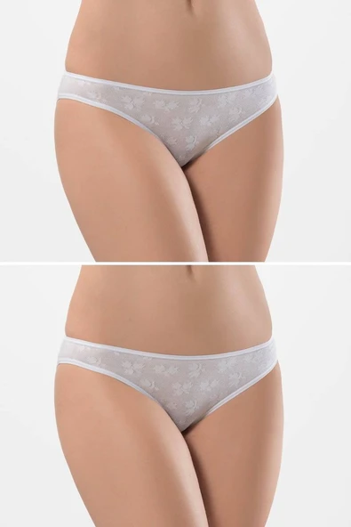 Türen Kadın Jakarlı 2li Pamuklu Bikini Külot ürün görseli 1
