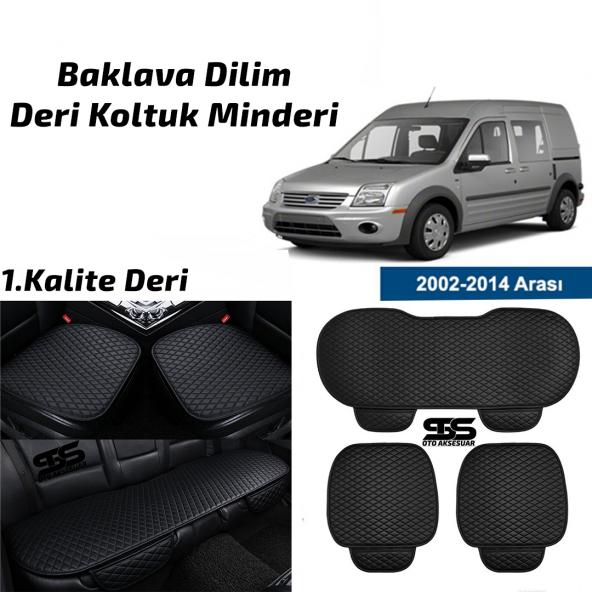 Ford Connect 2002-2014 Siyah Deri Oto Koltuk Minderi ürün görseli 1