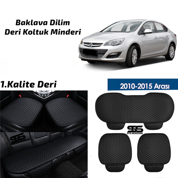 Opel Astra J 2010-2015 Siyah Deri Oto Koltuk Minderi ürün görseli 1