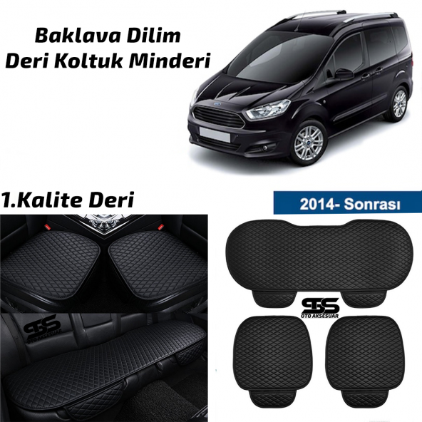 Ford Courier 2014 Sonrası Siyah Deri Oto Koltuk Minderi ürün görseli 1