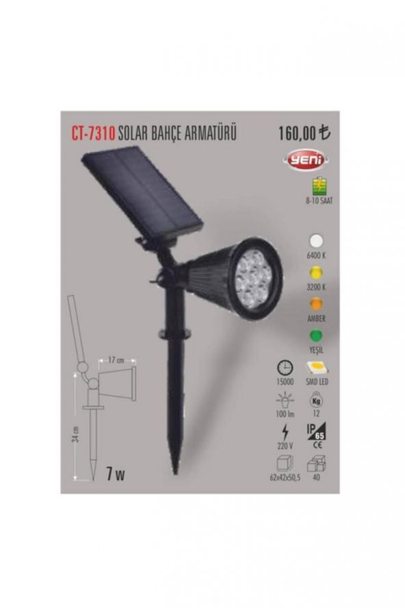 Solar Bahçe Armatürü - Resim 3