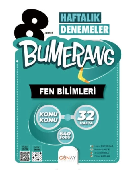 Bumerang LGS 8. Sınıf 32’lik Haftalık Fen Bilimleri Denemeleri ürün görseli 1