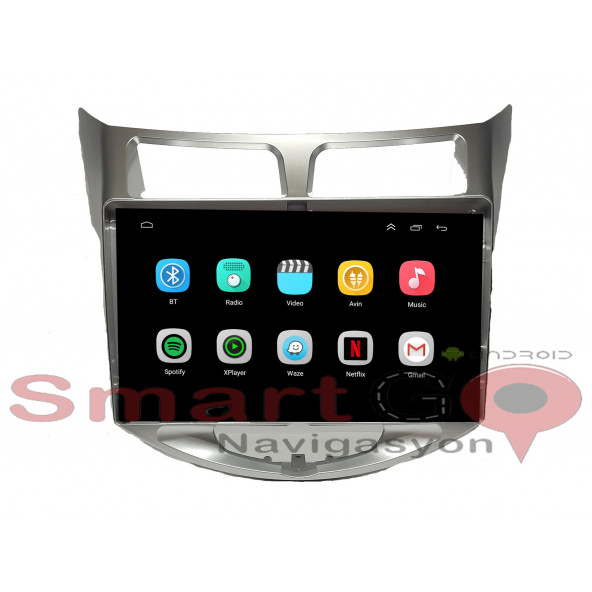 Smartgo Dragon Hyundai Accent Blue 2011-2019 9 inç 4-64 GB PRO Android Carplay Multimedya - Resim 5