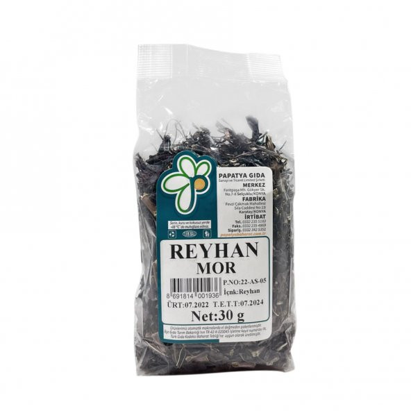 Papatya Gıda Mor Reyhan 30 g e ürün görseli 1