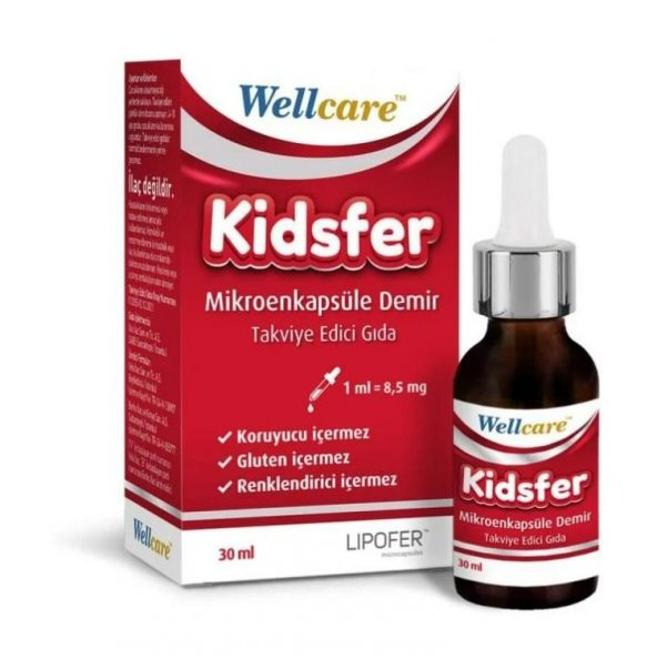 Kidsfer Mikroenkapsüle Demir İçeren Damla Takviye Edici Gıda 8,5 Mg/ml 30 Ml Şişe ürün görseli 1
