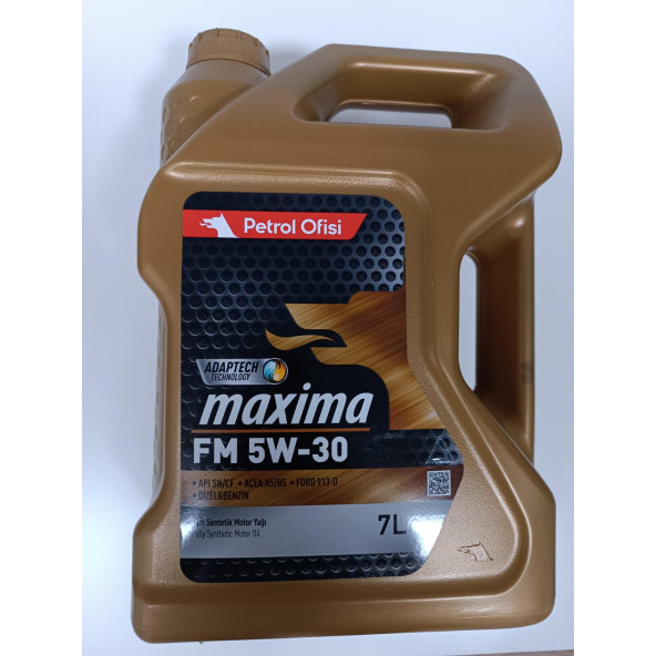 Petrol Ofisi Maxima FM 5W-30 7 LT 2026 ÜRT. TAM SENTETİK MOTOR YAĞI ürün görseli 1