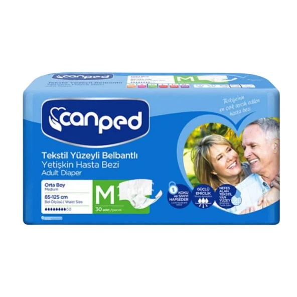 Canped BELBANTLI Tekstil Yüzey MEDİUM Hasta Bezi 30'Lu ürün görseli 1