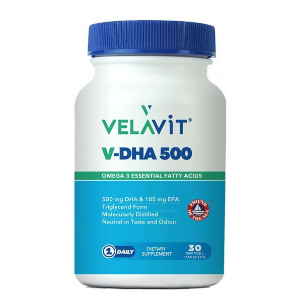 Velavit V-DHA 500 30 Yumuşak Jel Kapsül ürün görseli 1