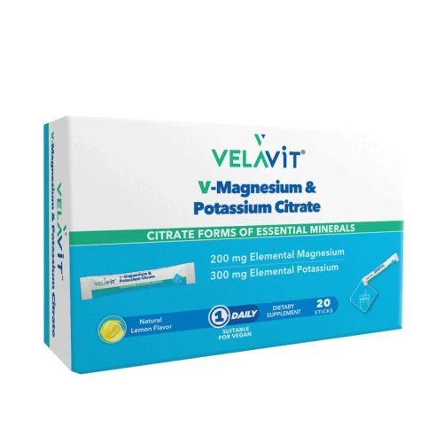 Velavit V-Magnesium Potassium Citrate Takviye Edici Gıda 20 Saşe ürün görseli 1