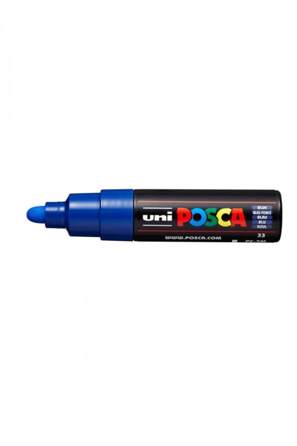 Uniball Posca Mavi 4.5-5.5 Su Bazlı Poster Markörü Pc-7m ürün görseli 1