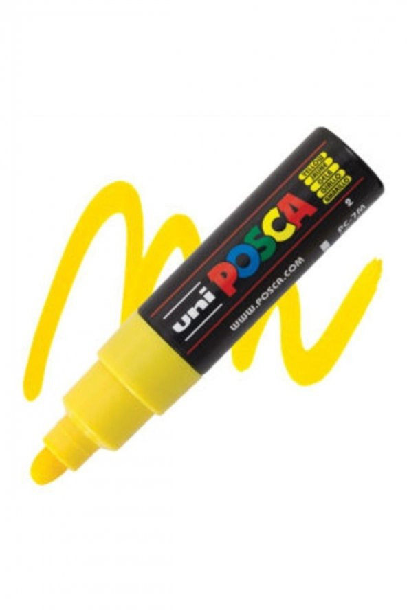 Uni Posca Sarı 4.5-5.5 Su Bazlı Poster Markörü Pc-7m ürün görseli 1