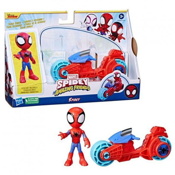 Spider And Hıs Amazıng Frıends Motorsiklet Ve Figür Spidey F6777-F7459 ürün görseli 1