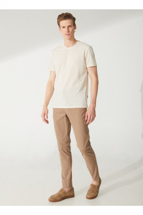 Normal Bel Normal Paça Slim Fit Bej Erkek Pantolon Pn2020500527 ürün görseli 1