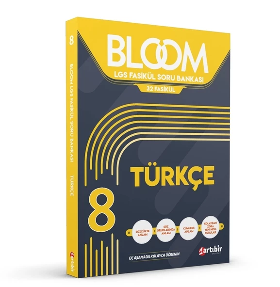 Artıbir Yayıncılık 8.Sınıf LGS Bloom Türkçe 32 Fasikül Soru Bankası ürün görseli 1