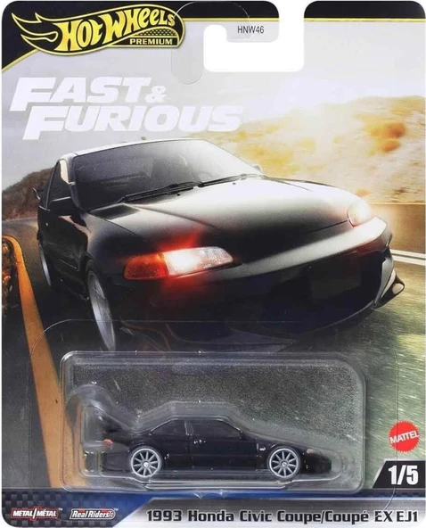 Hot Wheels Fast & Furious Premium 1993 Honda Civic Coupe Ex Ej1 Hnw46 Jbl90 Çok Renkli ürün görseli 1