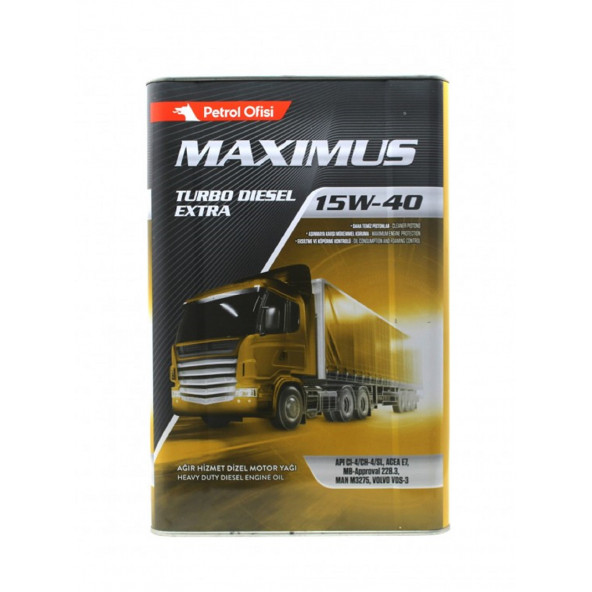 Petrol Ofisi Maximus Turbo Dizel Extra 15w-40 18 lt Motor Yağı 2025 üretim ürün görseli 1