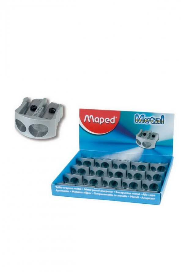 Klasik Metal Çift Delikli Kalemtraş ürün görseli 1