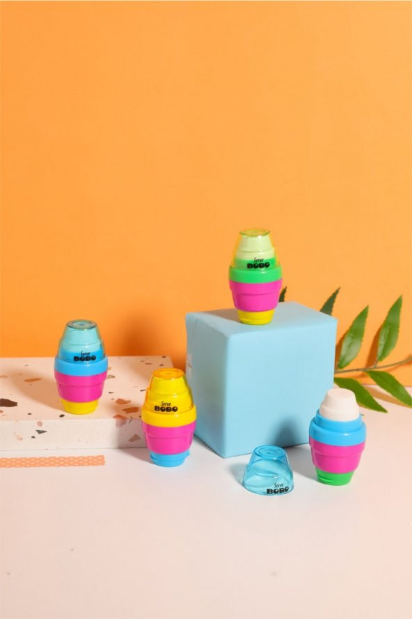 Bobo Silgili Kalemtıraş - 4lü Set - Resim 2