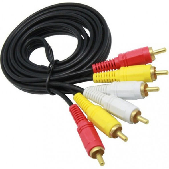 3X3 Rca Kablo SES GÖRÜNTÜ 1.2 METRE - Resim 2