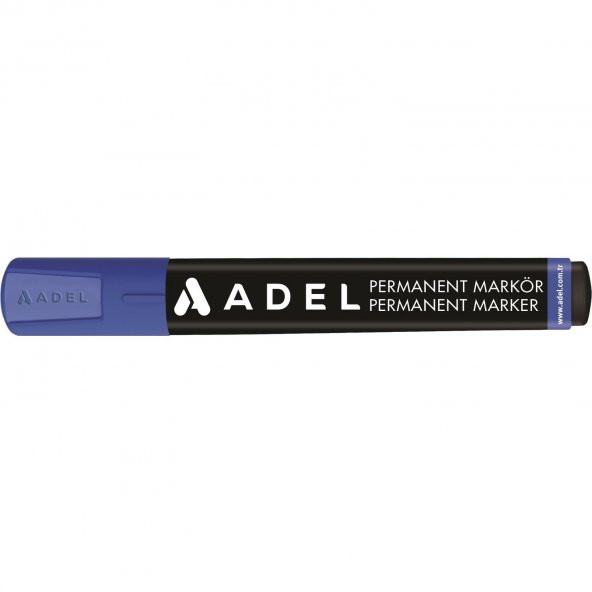 Adel Permanent Markör Kesik Uç Mavi ürün görseli 1