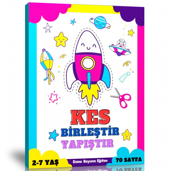 Kes Birleştir YAPIŞTIR Etkinlik Kitabı (2-7 Yaş İçin) ürün görseli 1